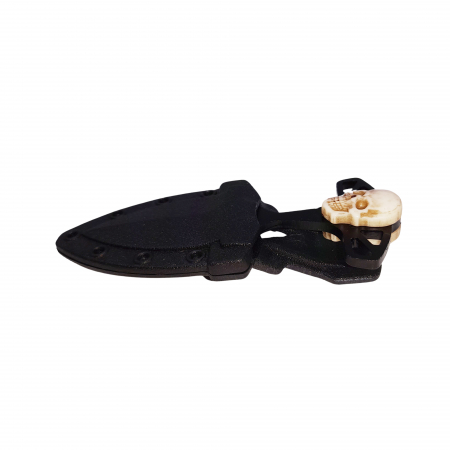 Cutit tactic de vanatoare IdeallStore®, Dead Silence, 8 cm, negru, teaca cu prindere curea [5]
