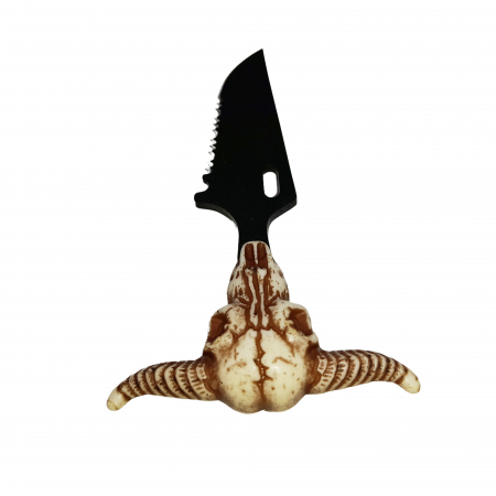 Cutit tactic de vanatoare IdeallStore®, Death Spike, 9.5 cm, negru, teaca cu lant inclusa [5]