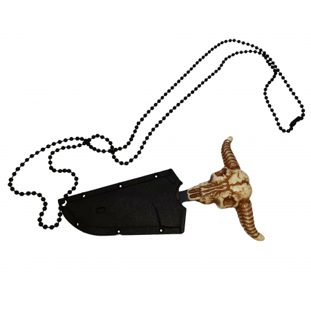 Cutit tactic de vanatoare IdeallStore®, Death Valley, 9.5 cm, negru, teaca cu lant inclusa [6]