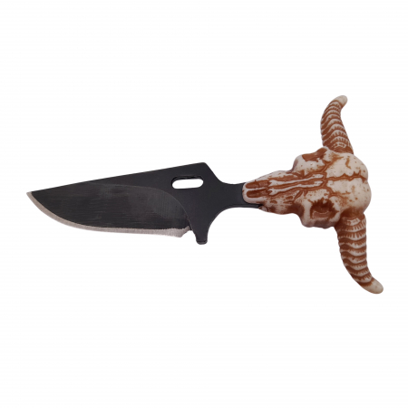Cutit tactic de vanatoare IdeallStore®, Death Valley, 9.5 cm, negru, teaca cu lant inclusa [2]