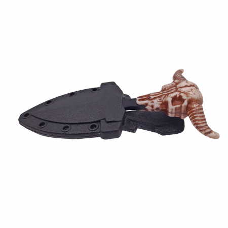 Cutit tactic de vanatoare IdeallStore®, Death Valley, 9 cm, negru, teaca cu prindere curea [4]