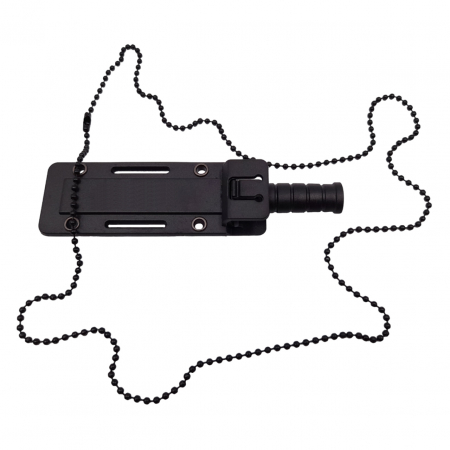 Cutite vanatoare - Cutit tactic de vanatoare IdeallStore®, Military Convoy, 10 cm, teaca cu lant inclusa, negru