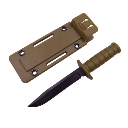 Cutit tactic de vanatoare IdeallStore®, Military Convoy, 10 cm, teaca cu lant inclusa, kaki [1]