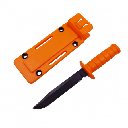 Cutit tactic de vanatoare IdeallStore®, Military Convoy, 10 cm, teaca cu lant inclusa, portocaliu [1]