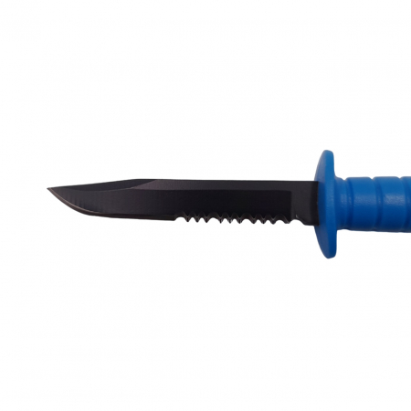 Cutit tactic de vanatoare IdeallStore®, Military Specialist, 10 cm, teaca cu lant inclusa, albastru [5]