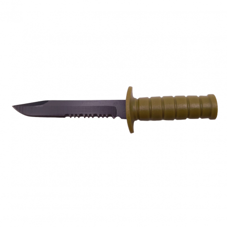 Cutit tactic de vanatoare IdeallStore®, Military Specialist, 10 cm, teaca cu lant inclusa, kaki [2]
