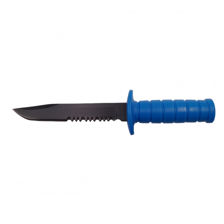 Cutit tactic de vanatoare IdeallStore®, Military Specialist, 10 cm, teaca cu lant inclusa, albastru [2]