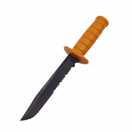 Cutit tactic de vanatoare IdeallStore®, Military Specialist, 10 cm, teaca cu lant inclusa, portocaliu [3]