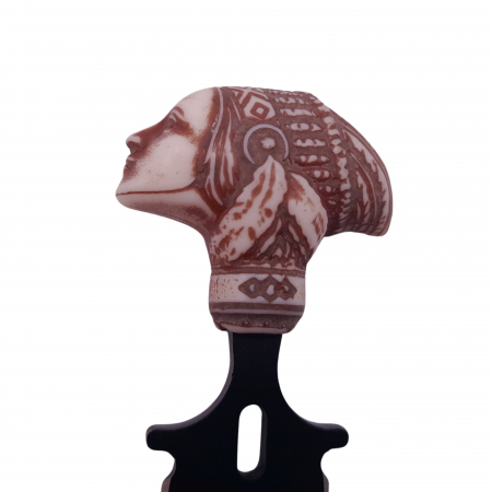 Cutit tactic de vanatoare IdeallStore®, Shaman Goddess, 8.5 cm, negru, teaca cu prindere curea [3]