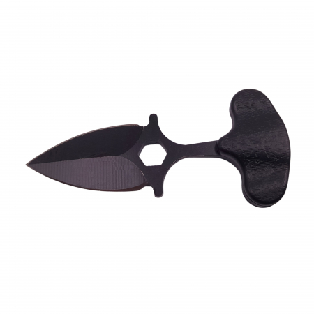 Cutit tactic de vanatoare IdeallStore®, Spear Trap, 8 cm, negru, teaca cu prindere curea [1]