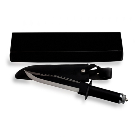 Cutit tactic multifunctional Rambo, otel inoxidabil, spargator sticla, surubelnita, maner compartiment depozitare, 39.5 cm [6]