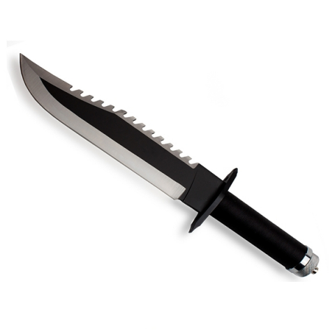 Cutit tactic multifunctional Rambo, otel inoxidabil, spargator sticla, surubelnita, maner compartiment depozitare, 39.5 cm [3]