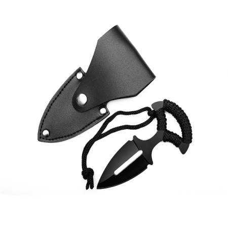 CASA SI GRADINA - Cutit tactic pumnal, IdeallStore®, Black Knife, 13 cm, Otel inoxidabil