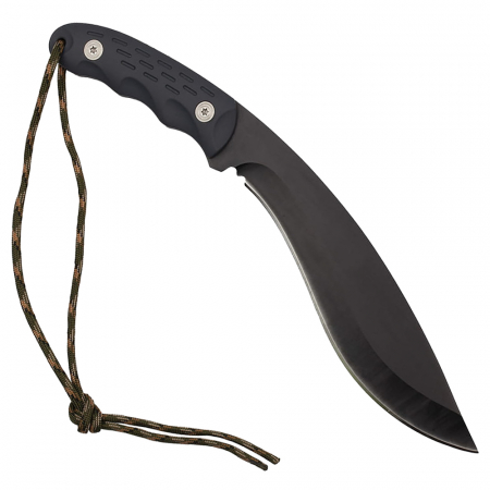 Cutit tip maceta IdeallStore, Mini Kukri, negru, 30 cm, teaca inclusa [3]