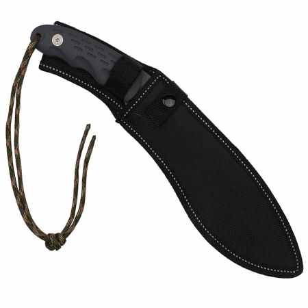 Cutit tip maceta IdeallStore, Mini Kukri, negru, 30 cm, teaca inclusa [5]