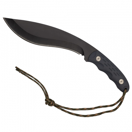 Cutit tip maceta IdeallStore, Mini Kukri, negru, 30 cm, teaca inclusa [1]