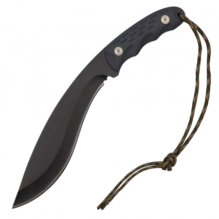 Cutite vanatoare - Cutit tip maceta IdeallStore, Mini Kukri, negru, 30 cm, teaca inclusa