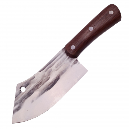 Cutite macelarie - Cutitul bucatarului IdeallStore®, lucrat manual, Japan Tamashi, 25 cm, otel inoxidabil, 220 g, maro, teaca piele inclusa