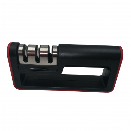 Cutite macelarie - Dispozitiv de ascutit cutite si satare, 3 moduri, plastic, negru