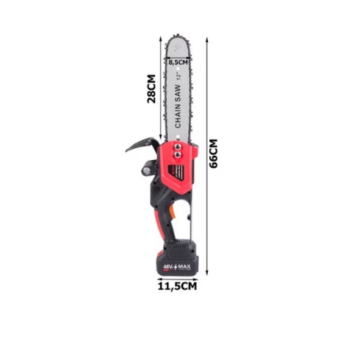 Drujba Electrica 1200W, 2 Acumulatori 36V, Lama 30 cm, 4200 RPM, Portabila, accesorii incluse [3]