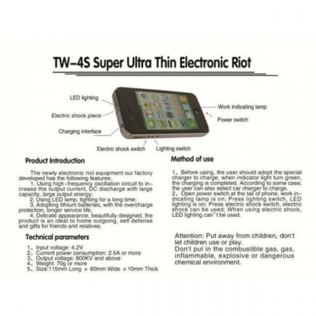 Electrosoc tip telefon, model Iphone 4s, alb [4]