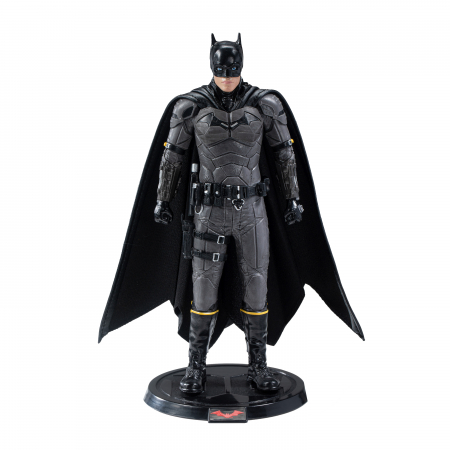 Figurine si masinute duble - Figurina articulata de colectie Batman, Dark Vengeance, 18 cm, gri, stativ inclus