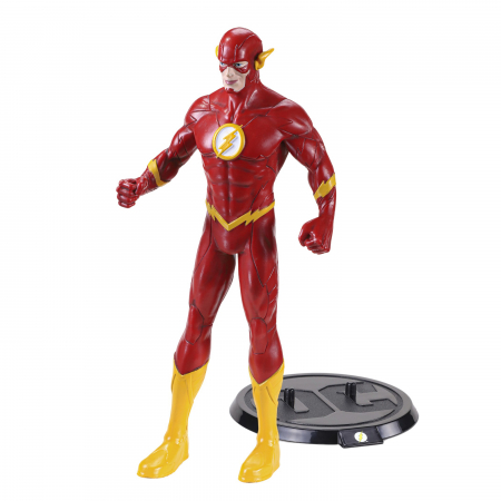 Figurina articulata de colectie The Flash, Fastest Man Alive, 18 cm, rosu, stativ inclus [1]