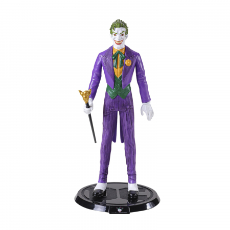 Figurine si masinute duble - Figurina articulata de colectie The Joker, Classical Era, 18 cm, mov, stativ inclus