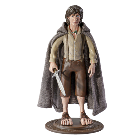 Figurine si masinute duble - Figurina articulata Frodo IdeallStore®, Ring Bearer, editie de colectie, 18 cm, stativ inclus