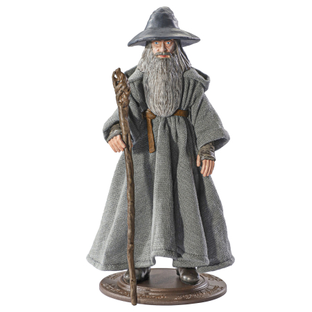 UNIVERSUL COPIILOR - Figurina articulata Gandalf IdeallStore®, Grey Mithrandir, editie de colectie, 18 cm, stativ inclus
