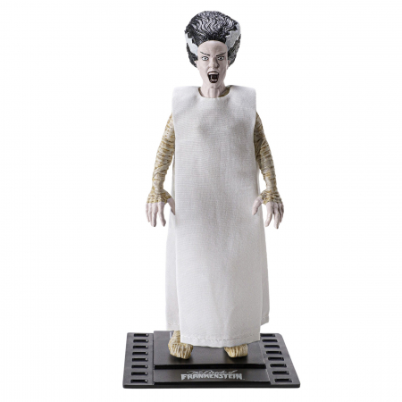 Figurine si masinute duble - Figurina articulata IdeallStore®, Bride of Frankenstein, editie de colectie, 17 cm, stativ inclus