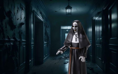 Figurina articulata IdeallStore®, Valak The Nun, editie de colectie, 17 cm, stativ inclus [6]
