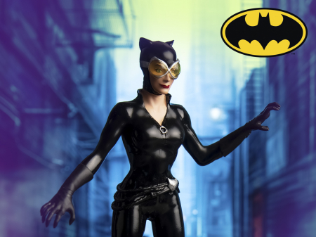 Figurina Catwoman articulata IdeallStore®, Purrr Mistress, editie de colectie, 18 cm, stativ inclus [6]