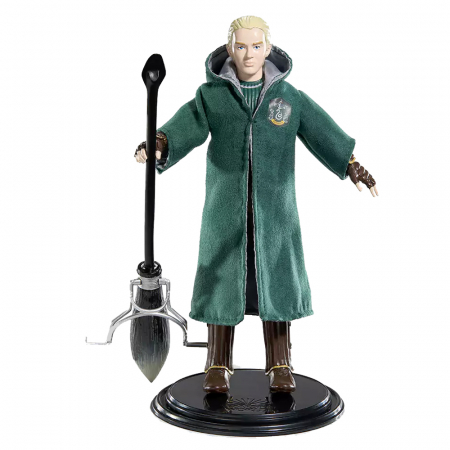 Figurine si masinute duble - Figurina Draco Malfoy articulata IdeallStore®, Quidditch Seeker, editie de colectie, 18 cm, stativ inclus