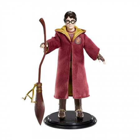 Figurine si masinute duble - Figurina Harry Potter articulata IdeallStore®, Quidditch Seeker, editie de colectie, 18 cm, stativ inclus