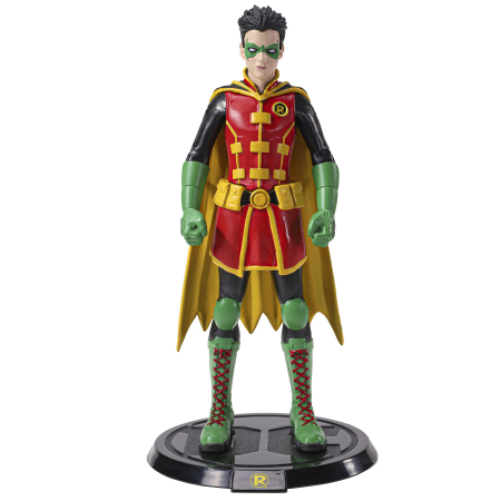 Figurine si masinute duble - Figurina Robin articulata IdeallStore®, Boy Wonder, editie de colectie, 17 cm, stativ inclus