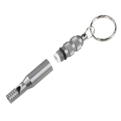 Pachet doua fluiere metalice de urgență, inel pentru chei, 7.6 cm [2]