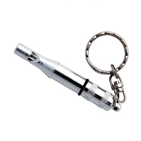 Pachet doua fluiere metalice de urgență, inel pentru chei, 7.6 cm [3]