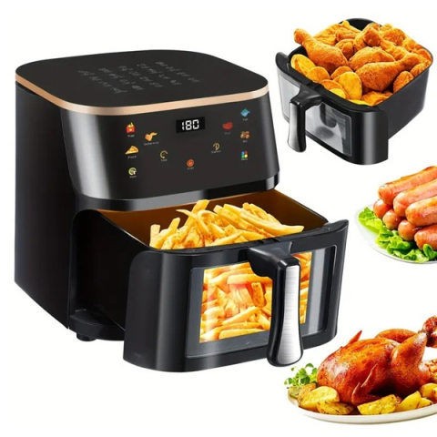Friteuza cu Aer Cald 10L, Fereastra Vizuala si Ecran Tactil Inteligent, 2400 W [5]