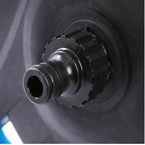 Furtun gradina pe tambur 20 m, DEPOX®, diametru 1/2, cu pistol stropire multifunctional, cuplaje incluse, portabil [2]