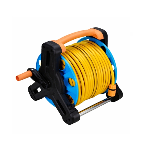 Accesori casa & gradina - Furtun gradina pe tambur 20 m, DEPOX®, diametru 1/2, cu pistol stropire multifunctional, cuplaje incluse, portabil