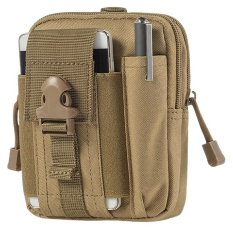 Geanta tactica militara, poliester, capacitate 1 l, 18 cm, bej [4]