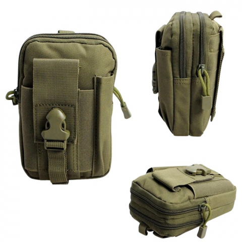 Geanta tactica militara, poliester, capacitate 1 l, 18 cm, verde [4]