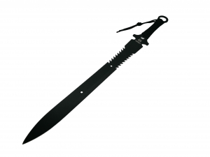 Sabie de vanatoare IdeallStore®, Black Ronin, maner textil, 68.5 cm, cutit de aruncat inclus [2]