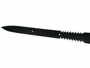 Sabie de vanatoare IdeallStore®, Black Ronin, maner textil, 68.5 cm, cutit de aruncat inclus [4]