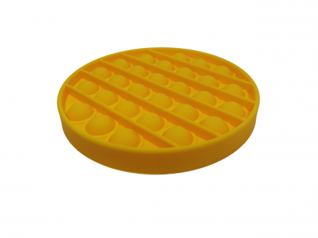 UNIVERSUL COPIILOR - Jucarie antistres, Pop it, silicon, 13 cm, galben
