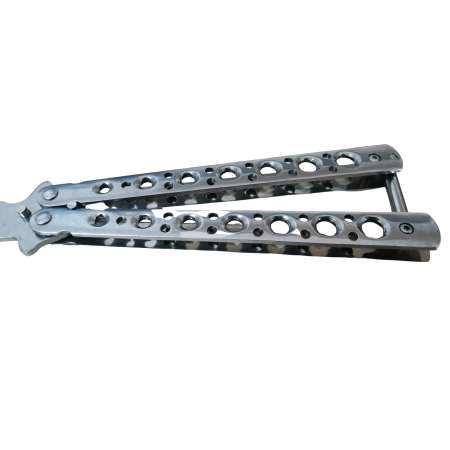 Briceag fluture, otel inoxidabil, Bullet Spots, 22 cm, argintiu [2]