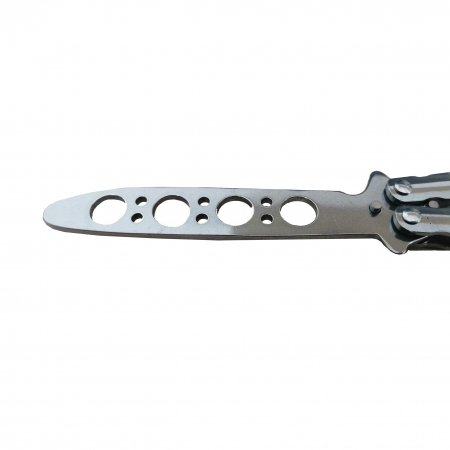 Briceag fluture, otel inoxidabil, Bullet Spots, 22 cm, argintiu [3]
