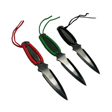 Set trei cutite de aruncat IdeallStore®, Three Brothers, multicolor, otel inoxidabil, 18.5 cm [2]