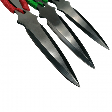 Set trei cutite de aruncat IdeallStore®, Three Brothers, multicolor, otel inoxidabil, 18.5 cm [4]